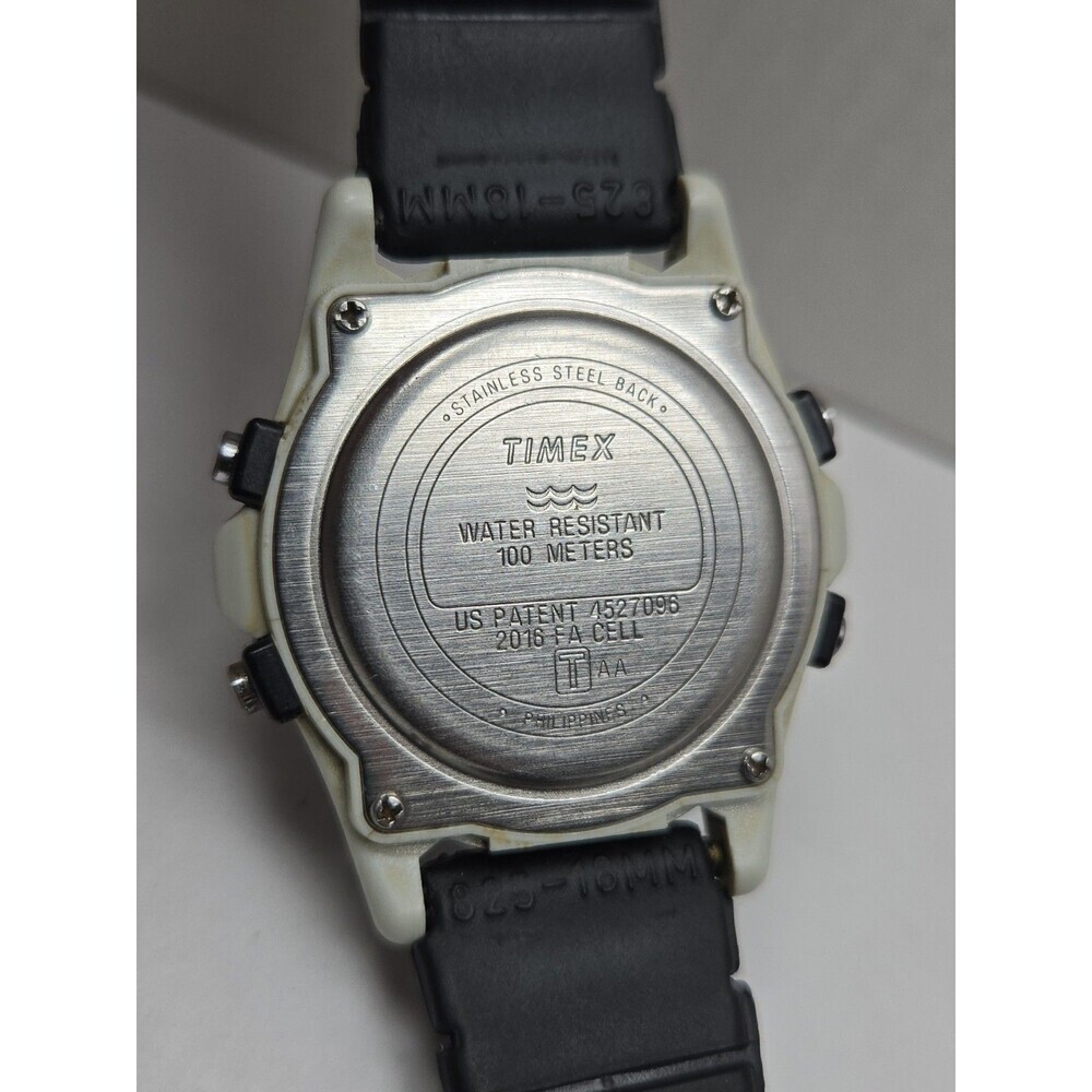 1993 Timex Atlantis 100 Indiglo Digital Watch Mens 40mm Chrono Alarm New Battery - Picture 11 of 14